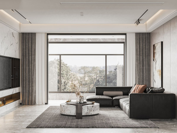 北兴三千城135平混搭轻奢效果图案例