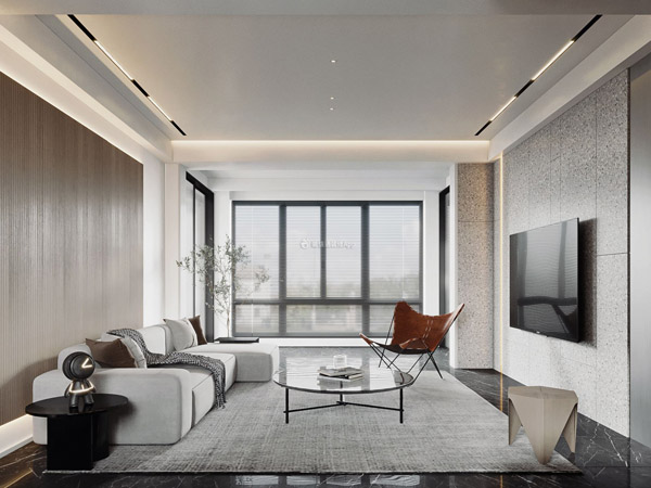 北兴三千城135平混搭轻奢效果图案例